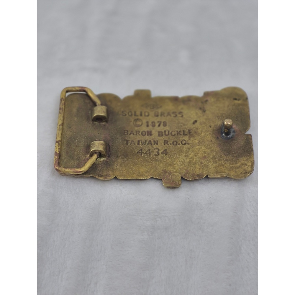 Vintage Solid Brass Personalized Stephen Belt Buckle 1978 By Baron - Picture 7 of 9
